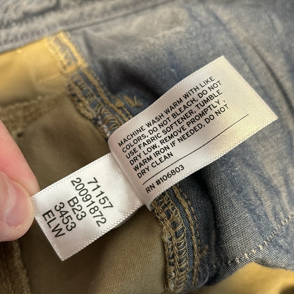 Duluth Trading Men's Powercord Standard Fit Pants Elmwood 38 X 32 Khaki Stretch - Picture 8 of 9